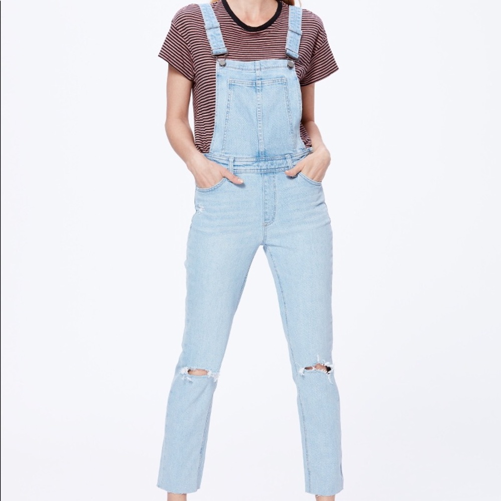 Hi Rise Sierra Overall Raw Hem Sz:26